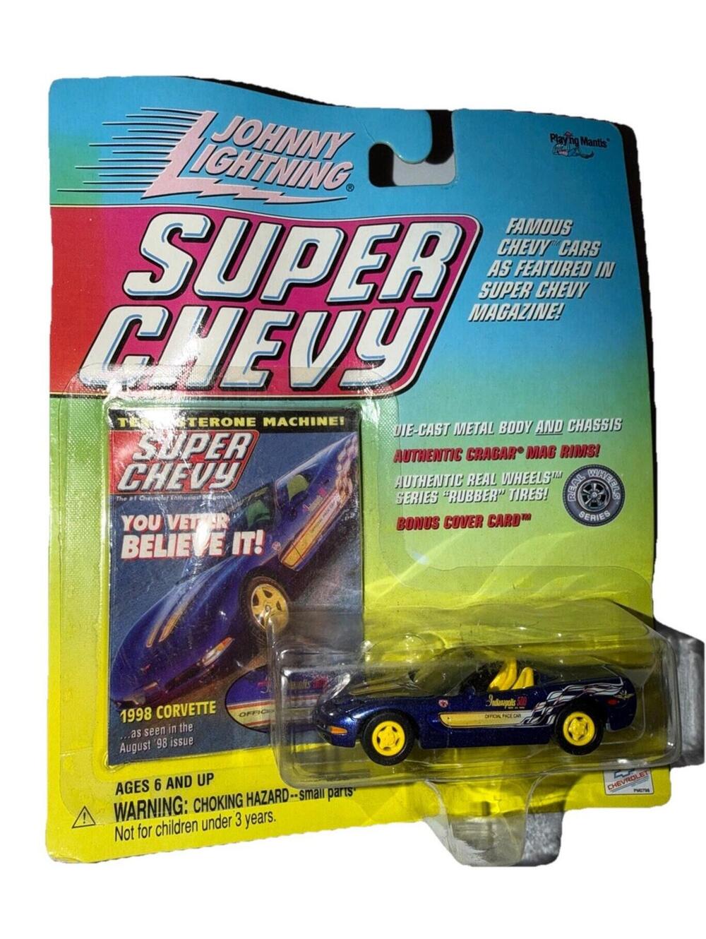 Johnny Lightning Super Chevy 1998 Corvette White Lightning